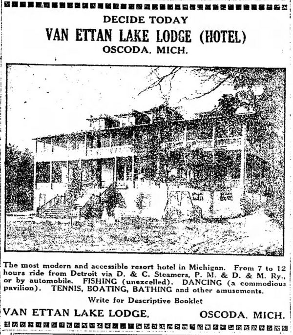 Van Ettan Lake Lodge (Van Etten Lake Lodge) - June 1920 Article